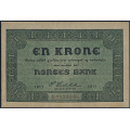 -2- 1 krone 1917 A, kv. 0/01 - Eks. Bergen Mynt & Seddel. Nr. A2333948. Sign. Sven Michael Cederholm. / Numisma Mynthandel A/S: kr.  168,-