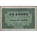 -5- 1 krone 1917 D, kv. 0 - Eks. Numisma Mynthandel. Nr. D6204567. Sign. Sven Michael Cederholm. / Numisma Mynthandel A/S: kr.  111,-