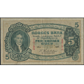 -2- 5 kroner 1916 F, kv. 1+ - Eks. Riibe Mynthandel. Nr. F1211663. Sign. Sven Michael Cederholm. SS / Numisma Mynthandel A/S: kr.  435,-