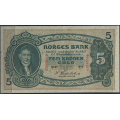 -6- 5 kroner 1919 G, kv. 0/01 - Eks. Riibe Mynthandel. Nr. G0562055. Sign. Sven Michael Cederholm. S / Numisma Mynthandel A/S: kr.  497,-