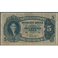 -8- 5 kroner 1921 G, kv. 1/1- - Nr. G8069383. Sign. Sven Michael Cederholm. S / Numisma Mynthandel A/S: kr.  24,-