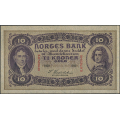 -6- 10 kroner 1920 H, kv. 0/01 - Eks. Oslo Mynthandel. Sign. Sven Michael Cederholm. / Numisma Mynthandel A/S: kr.  1187,-