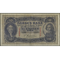 -27- 10 kroner 1932 S, kv. 01 - Eks. Riibe Mynthandel. Sign. Sven Michael Cederholm. / Numisma Mynthandel A/S: kr.  82,-