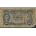 -35- 10 kroner 1936 W, kv. 1-/2 - Eks. Numisma Mynthandel. Sign. Gerhard Meldahl Nielsen. RR / Numisma Mynthandel A/S: kr.  1421,-