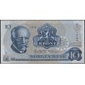 -61- 10 kroner 1975 QO, erstatning, kv. 0- - Eks. Riibe Mynthandel. Sign. Knut Getz Wold/Gustav Adolf degaard. / Numisma Mynthandel A/S: kr.  28,-