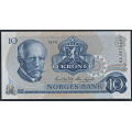 -70- 10 kroner 1979 BL,  kv. 0 - Eks. Numisma Mynthandel. Sign. Knut Getz Wold/Kre Sagrd. / Numisma Mynthandel A/S: kr.  42,-