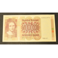 100 kr. 1988   * Kv. 0  ** Katv. kr. 390 ** - Bilder er sedellen du fr. Forskjvet sedell nummer. Vurder ogs fra bilder. / Tore Rimstad: kr.  210,-