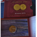 20 kr. 2001 med * stjerne * Brilliant kv. Katv. kr.1700  NM - Bilde er illustrasjon. Garantert strkent helt topp originalt sett.  Ikke salr. / Tore Rimstad: kr.  840,-