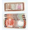 -5- Lot 10x Sierra Leone, 2 Leones 1974, Z, AU - Pic6r? medflger 50cent 1979 Z, Pic4r? / Numisma Mynthandel A/S: kr.  250,-