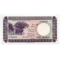 -12- Sierra Leone, 5 Leones 1964(5), C1, XF/AU - Pic3. 768230, medflger andre typesedler fra Sierra Leone. / Numisma Mynthandel A/S: kr.  600,-