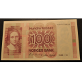 100 kr. 1985  *  Kv. 0  **Kat.v. kr. 440,- - Bilder er av sedellen du fr . Vurder ogs fra bilder.Tidligere Skanfil som kv.0. Bilde . IKKE SALR. / Tore Rimstad: kr.  220,-