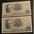 10 kr. 1983 C Z * Kv. 0- * Katv. kr. 72 ** - Bilder er sedlene. Kv.0-. Pris KJP N er en (1) sedell. Ved kjp av flere er de i nr. rekkeflge. Du velger antall. IKKE SALR. / Tore Rimstad: kr.  40,-