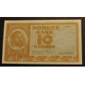 10 kr. 1972 J * Kv. 1+/01  * Katv. kr. 75 ** - Bilder er sedellen du fr. Vurder ogs fra bilder. IKKE SALR. / Tore Rimstad: kr.  40,-