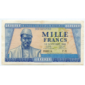 -29- Guinea, 1000 Francs 1958, kv. 1/1+(VF) - Pic9 / Numisma Mynthandel A/S: kr.  210,-