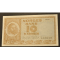 10 kr.1958 L * Kv. 0- * Katv. kr. 570 ** - Bilder er sedellen du fr.Vurder og og by fra bilder.IKKE SALR. / Tore Rimstad: kr.  290,-