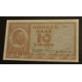 10 kr. 1973 R  * Kv. 1+  * Katv. kr. 60 ** - Bilder er sedellen du fr. Vurder fra bilder. IKKE SALR. / Tore Rimstad: kr.  30,-