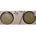 -29- Lott 2 stk. 50 rer 1914 & -15, VK - NM46, 1914, kv. 1, pusseriper
NM47, 1915, kv. 1/1+ / Numisma Mynthandel A/S: kr.  51,-