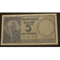 5 kr. 1963 L ** Kv. 1  * Katv. kr. 170 * Lavt  opplag - Bilder er sedellen du fr. Vurder fra bilder. / Tore Rimstad: kr.  50,-