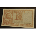 10 kr. 1961 U  * Kv. 1+/01  * Katv. kr. 120 ** - Bilder er sedellen du fr. Vurder fra bilder. / Tore Rimstad: kr.  20,-