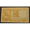 10 kr. 1955 G  * Kv. 1+  * Katv. kr. 150 - Bilder er sedellen du fr. Markert midtbrett - folder. Vurder fra bilder. IKKE SALR. / Tore Rimstad: kr.  60,-