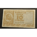 10 kr. 1961 W * Kv. 1  * Katv. kr. 70 - Bilder er sedellen du fr. Vurder fra bilder. IKKE SALR. / Tore Rimstad: kr.  20,-