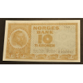 10 kr. 1965 F * Kv. 0.  Katv. kr. 240 * - Bilder er sedellen  du fr. Pen kv. 0.  Vurder fra bilder. IKKE SALR. / Tore Rimstad: kr.  90,-