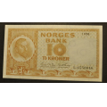 10 kr.1958 L * Kv. 0* Katv. kr. 620 ** - Bilder er sedellen du fr. Dette er en av to sedler i nr.  rekkeflge.(bilde 3).  Den andre legges ogs ut og er i kv. 0-. Vurder fra bilder. IKKE SALR. / Tore Rimstad: kr.  450,-