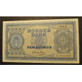 5 kr. 1945 A * Kv. 0/01  * Katv. kr. 1800 ** - Bilder er sedellen du fr. Ingen bretter. En vik i et hjrne. Vurder ogs fra bilder. / Tore Rimstad: kr.  400,-