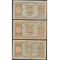 -17- Lott 3 stk. 10 kr. 1948I-1950L, VK - 1948I, 1949K & 1950L.

Kv. hhv. 1++, 1/1- og 1/1- / Numisma Mynthandel A/S: kr.  3,-