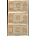 -19- Lott 3 stk. 10 kr. 1950L-1950N, VK - 1950L, 1950M & 1950N.

Kv. 1/1- til 1-. / Numisma Mynthandel A/S: kr.  31,-