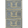 -32- Lott 3 stk. 5 kr. 1953K, VK - 3x 1953K.

Kv. 1- til 1/1- / Numisma Mynthandel A/S: kr.  16,-