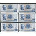 -30- Lott 10 stk. 10 kr. 1977A, i rekkef, Kv. 0 - 10x AZ (8207226-35) / Numisma Mynthandel A/S: kr.  1,-