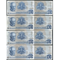 -40- Lott 8 stk. 10 kr. 1973A, VK - AA, AN, AS, AT, AU, AV, AW, AX

Kv. 1+ til 01 / Numisma Mynthandel A/S: kr.  10,-