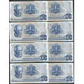 -51- Lott 8 stk. 10 kr. 1976A, VK - AO, AR, AT, AU, AV, AW, A, A

Kv. 1+/01 og 01 / Numisma Mynthandel A/S: kr.  2,-