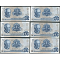 -62- Lott 12 stk. 10 kr. 1982B, VK - 2x BX, 4x BY, BE, 5x B

Kv. 1+ til 01 / Numisma Mynthandel A/S: kr.  25,-