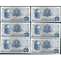 -68- Lott 16 stk. 10 kr. 1984C, VK - CA, CB, CC, CD, 4x CF, CG, CH, CJ, CI, 4x CK

Kv. 01 / Numisma Mynthandel A/S: kr.  29,-