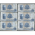 -39- Lott 12 stk. 10 kroner 1975A, VK - 2x AX, 5x AY, 2x A, 3x A

Kv. 1/1+ til 01 / Numisma Mynthandel A/S: kr.  1,-