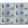 -40- Lott 12 stk. 10 kroner 1974A, VK - 9x AA, 3x AE

Kv. 1 til 1+ / Numisma Mynthandel A/S: kr.  3,-