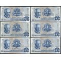 -45- Lott 12 stk. 10 kroner 1974A, VK - 9x AV, 3x AY

Kv. 1 til 1+/01 / Numisma Mynthandel A/S: kr.  2,-