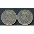 -20- Lot 2x 2 krone 1878 og 1904, kraftig renset. / Numisma Mynthandel A/S: kr.  470,-