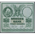 -1- 50 kroner 1965F, kv. 1/1+ - Presset. / Numisma Mynthandel A/S: kr.  4,-