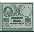 -6- 50 kroner 1964E, kv. 1/1+ - Presset. / Numisma Mynthandel A/S: kr.  263,-