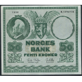 -23- 50 kroner 1960D, kv. 1+ - Presset. / Numisma Mynthandel A/S: kr.  4,-