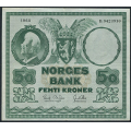 -26- 50 kroner 1960D, kv. 1/1+ - Presset. / Numisma Mynthandel A/S: kr.  4,-