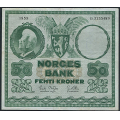 -30- 50 kroner 1959D, kv. god 1 - Presset. / Numisma Mynthandel A/S: kr.  2,-