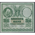 -34- 50 kroner 1958C, kv. 1/1+ - Presset. / Numisma Mynthandel A/S: kr.  1,-