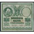 -4- 50 kroner 1957C, kv. 1/1-, stiftehull. - Presset. Vannmerke type 1. Sm blekkmerker rev. Fire stiftehull s vidt vi observerer. / Numisma Mynthandel A/S: kr.  1,-