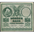 -5- 50 kroner 1957C, kv. 1/1+ - Presset. Vannmerke type 1. / Numisma Mynthandel A/S: kr.  1,-