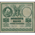 -8- 50 kroner 1956C, kv. 1/1-, rifter - Presset.  Bretterift 6 mm nede 2 mm oppe. Lite brettehull. / Numisma Mynthandel A/S: kr.  1,-