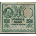 -15- 50 kroner 1955B, kv. 1-, flekk. - Presset. Kaffeflekk. / Numisma Mynthandel A/S: kr.  1,-